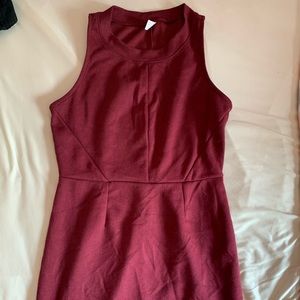 Maroon business casual dress
